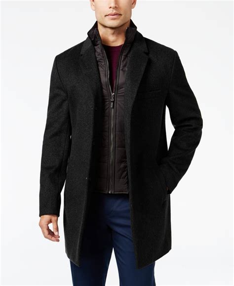 men michael kors winter jacket|michael kors men's overcoat macy's.